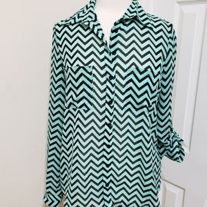 Teal chevron top